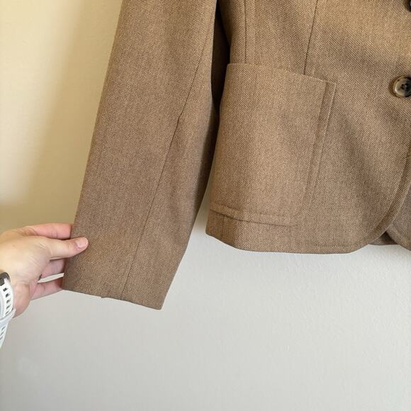 Brooks Brothers Women’s 3 Button Wool Blend Brown Blazer Size 4 - Picture 4 of 9